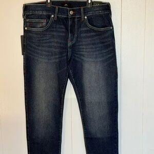 True Religion Geno SN Relaxed Slim Jeans Mens Size 34 - DARK FIR BALSAM WASH